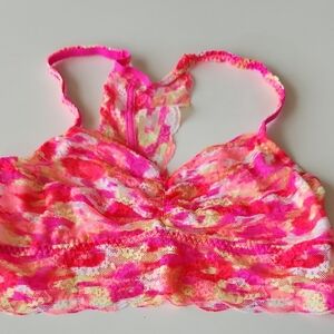 Victoria's Secret Pink and Yellow Lace Bralette